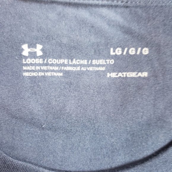 UNDER ARMOUR MEN BLUE WITH ORANGE LOGO SIZE LARGE - Picture 8 of 12